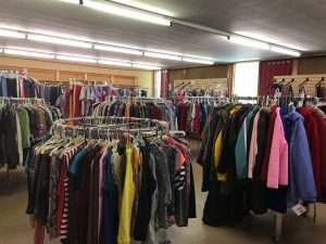 Racks of Clothing at STEP on in Thrift Browerville